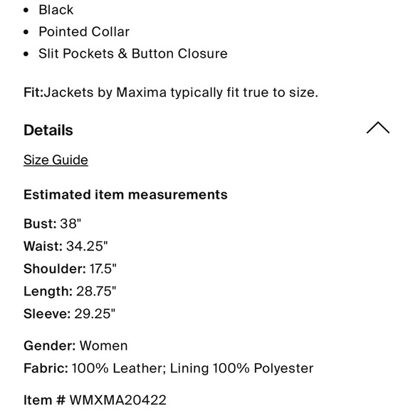 Maxima Black Leather Jacket - Picture 2 of 8